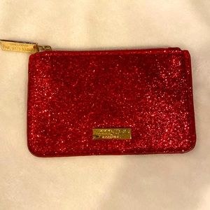 Jimmy Choo Red Sparkle Coin Purse Pouch